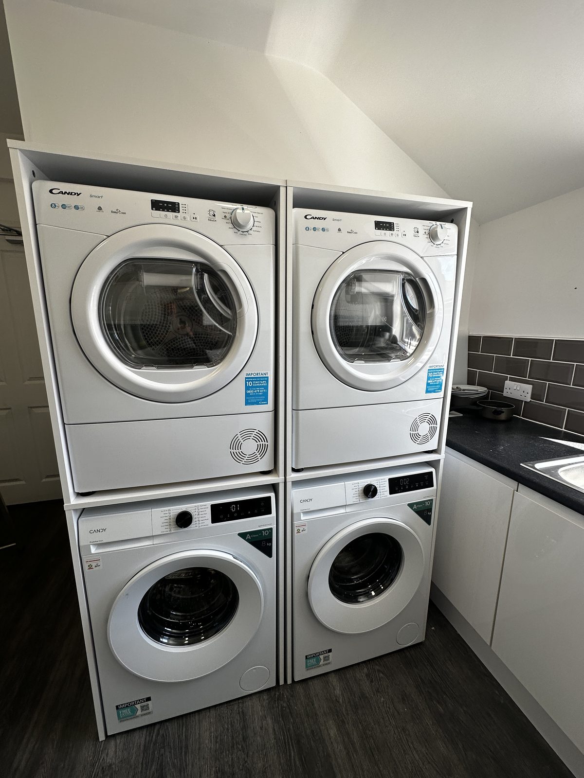 On-site laundry room with washing machines and tumble dryers, Crystal Palace, Dalkeith Street, Barrow